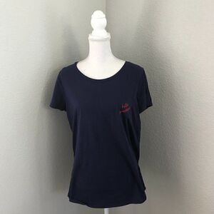 Motherhood Maternity Basic Blue Short Sleeve Tees L/G